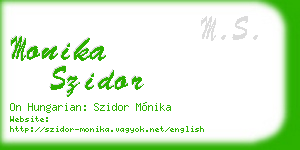 monika szidor business card